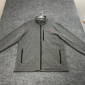 Stio Fleece Jacket Mens XL Gray Full Zip Sweater Knit‎ Outdoor Mountain Style